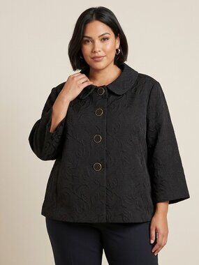 Scott Taylor black embossed/jacquard jacket Size 3X